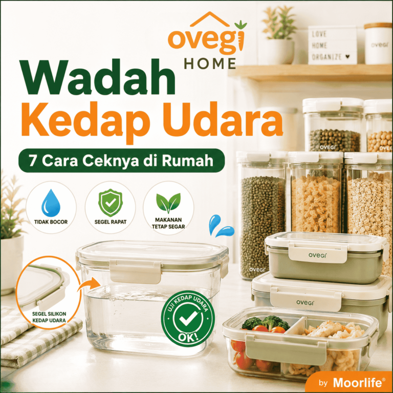 Wadah kedap udara dan cara cek tutup serta seal wadah makanan